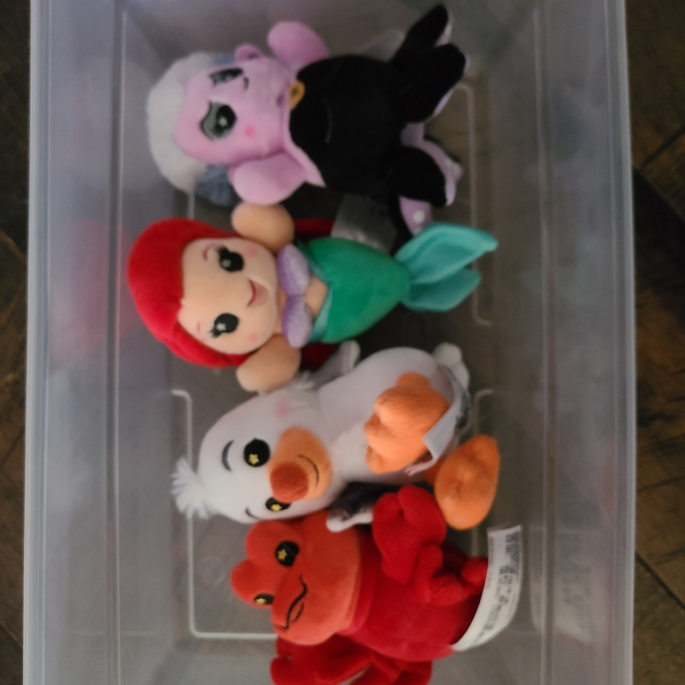 Disney Plush Toy Collection - Red, Purple, Black, Green